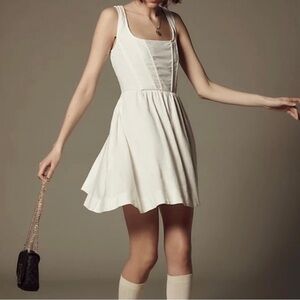 Anthropologie - White Corset Dress